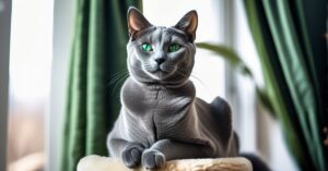 Kot rosyjski niebieski: Elegancja i spokój w futrze!