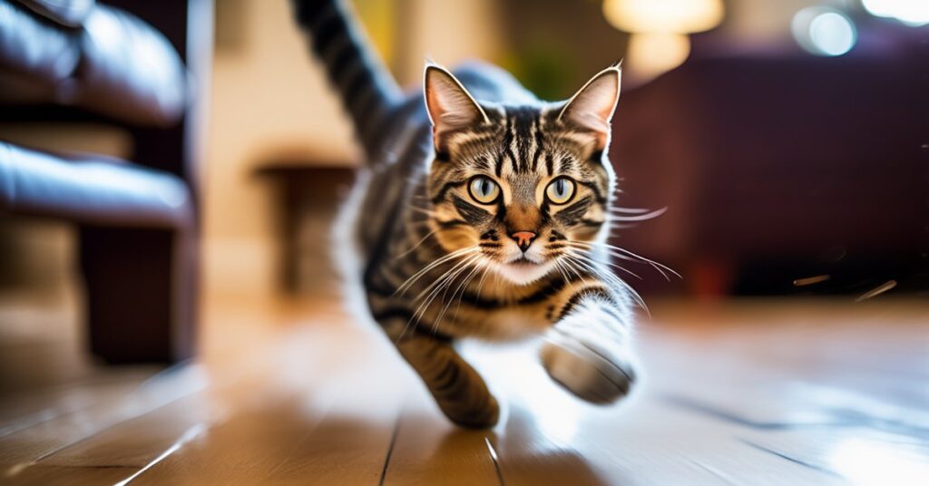 Zoomies u kota: Szalone biegi pełne kociej energii
