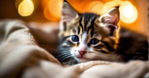 Ile śpi 4 miesięczny kot? Kociak potrzebuje snu.