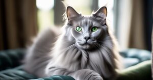 Kot Nebelung: rasa niebieska, długowłosa i urocza