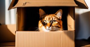Dlaczego koty kochają kartony? Sekret pudełek i kociego szczęścia