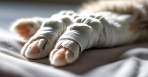 Kot skaleczył się w łapkę: pierwsza pomoc i jak goić urazy