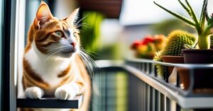 Jak zabezpieczyć balkon dla kota bez siatki: inwazyjne rozwiązania dla kota